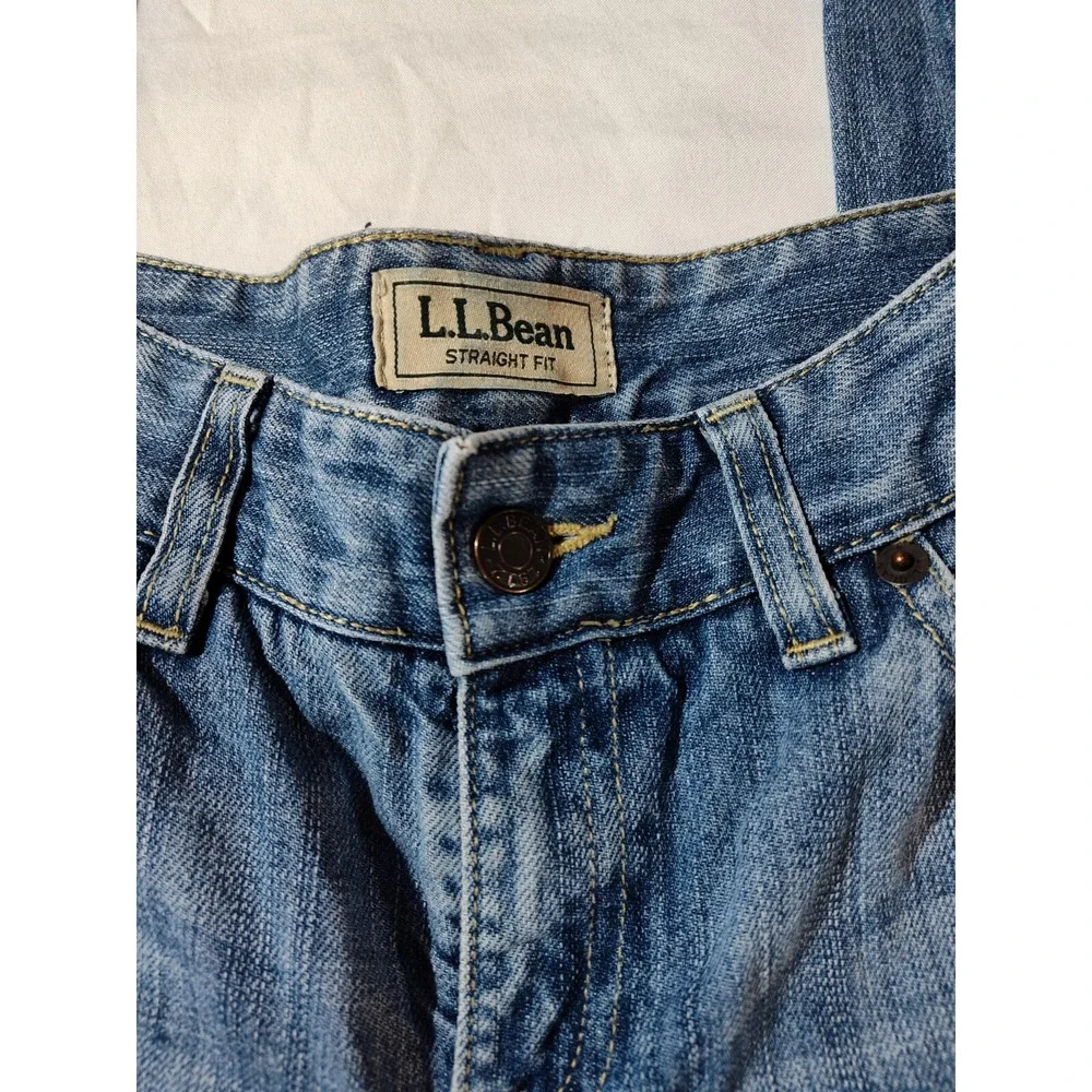 Women's L.L.Bean 8 medium/T denim jeans light straight fit classic mom